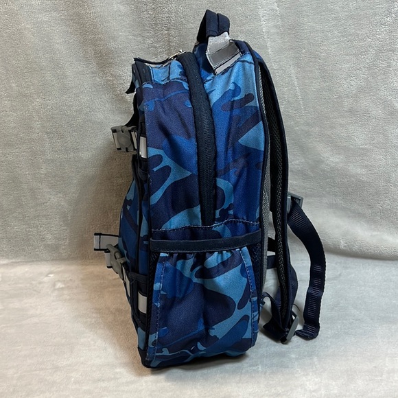 Pottery Barn Kids Navy Skateboard Small Camo Reflective Backpack - Picture 2 of 10